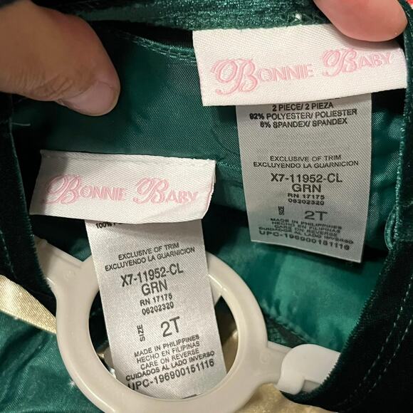 Bonnie Baby Nutcracker Print Christmas Holiday Party Dress Sweater 2 Pieces - Picture 8 of 8